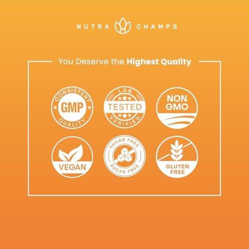 NutraChamps Kids Multivitamin Gummies | Sugar Free 120 Gummy Vitamins for Kids | Vegan & Non-GMO | Strawberry, Passionfruit, Peach & Cherry - görsel 2