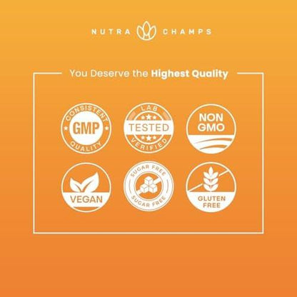 NutraChamps Kids Multivitamin Gummies | Sugar Free 120 Gummy Vitamins for Kids | Vegan & Non-GMO | Strawberry, Passionfruit, Peach & Cherry