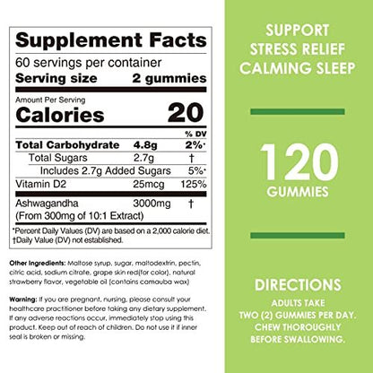 Nature's Key Ashwagandha Gummies, High – Strawberry Flavor: Enjoy a natural, delicious strawberry taste without – Image 8