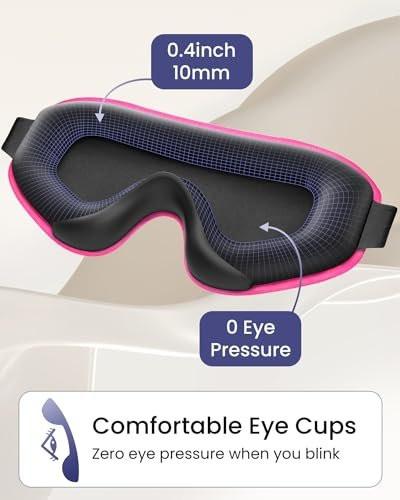 WAOAW Sleep Mask for Men Women: Blackout Eye Masks for Sleep - 3D Breathable Soft Comfortable Eye Mask for Travel - Adjustable Light Blocking Night Masks for Sleeping - görsel 16