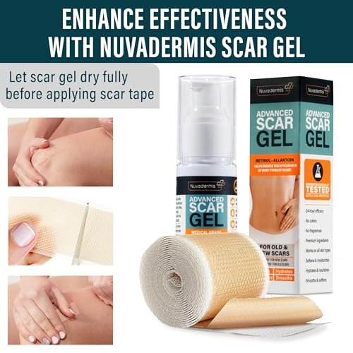 NUVADERMIS Silicone Scar Sheets for Surgical – Dimensions: 120 inches x 1.5 inches (304.8 cm x 3.81 cm) – Image 7