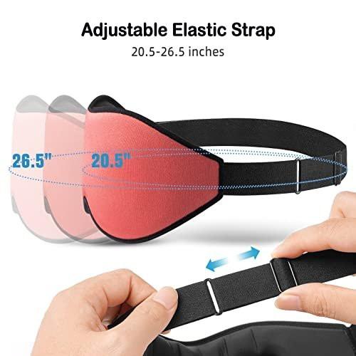 LitBear Sleep Masks for Women, Sleep Eye Mask for Sleeping, Comfortable Night Sleeping Mask, Soft Contoured Eye Cover for Sleeping with Elastic Strap for Side Sleeper Flying Shift Worker Light Sleeper - görsel 6