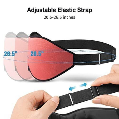 LitBear Sleep Masks for Women, Sleep Eye Mask for Sleeping, Comfortable Night Sleeping Mask, Soft Contoured Eye Cover for Sleeping with Elastic Strap for Side Sleeper Flying Shift Worker Light Sleeper