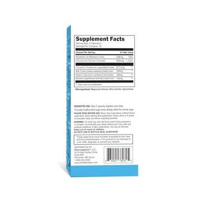 Pharmaganics Blood Sugar 24 Hour - 6 in 1 Formula with Cinnamon, Banaba, Chromium, Milk Thistle, & More - Once Daily Supplement