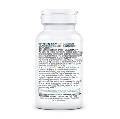 Kappa Nutrition Magnesium 4-in-1, 280mg Elemental Magnesium (Bisglycinate, Malate) + Zinc & Vitamin D3, Brain, Sleep, Energy, Muscle, Immune Support, 120 Vegan Capsules.