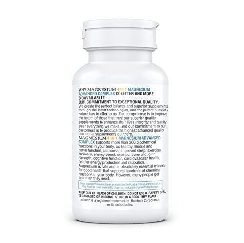 Kappa Nutrition Magnesium 4-in-1, 280mg Elemental Magnesium (Bisglycinate, Malate) + Zinc & Vitamin D3, Brain, Sleep, Energy, Muscle, Immune Support, 120 Vegan Capsules. - görsel 12