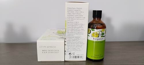 PHATOIL 3.38FL.OZ Bergamot Essential Oil, for Aromatherapy Diffusers, Humidifiers, Great for DIY Candle and Soap Making, Huge 100ML Bottle - görsel 12