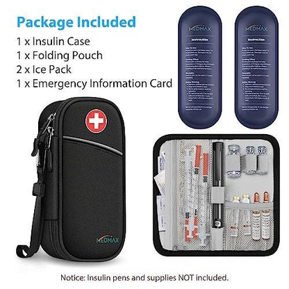 MEDMAX Insulin Cooler Travel Case with 2 Ice – Size: Medium (23 x 13 x 4 cm) – Image 8
