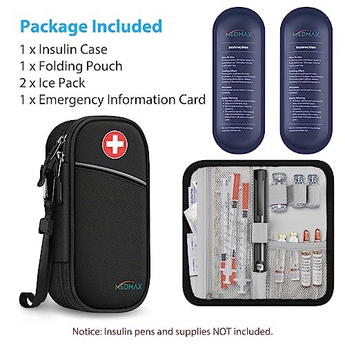 MEDMAX Insulin Cooler Travel Case with 2 Ice – Capacity: Holds up to 2 insulin pens or vials plus accessories – Image 12