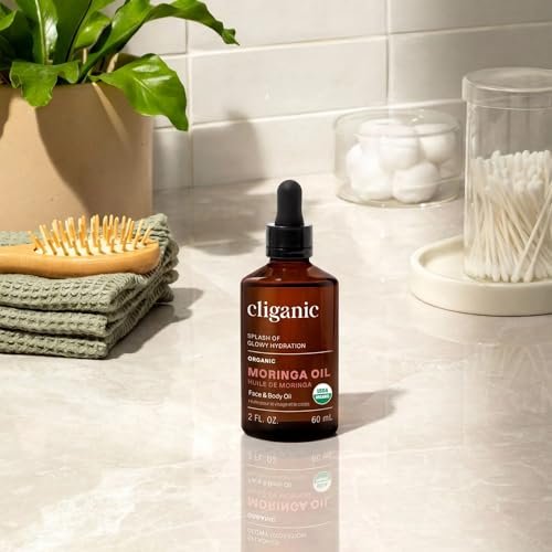 Cliganic Organic Moringa Oil, 100% Pure - For Face & Hair | Natural Cold Pressed (Packaging May Vary) - görsel 4