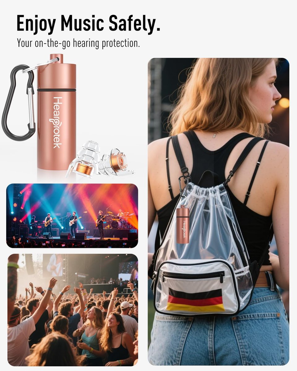 Hearprotek Concert Ear Plugs, 2Pairs – High-Fidelity Sound: Unlike foam earplugs that muffle sound, Hearprotek – Image 13
