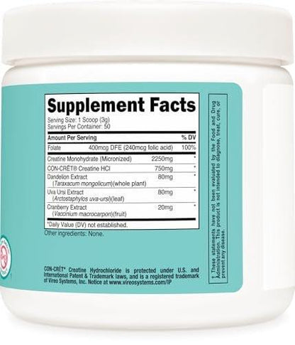 Nutricost Creatine Monohydrate Powder for Women, Micronized, Unflavored, 50 Servings - Vegetarian, Non-GMO, Gluten Free