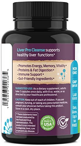 Liver Cleanse Detox & Repair - Fatty Liver Repair Detox Complex Supplement w/Choline, Zinc, Milk Thistle, Dandelion Root, Turmeric, Burdock, Artichoke - Liver Support Supplement | 60 Caps - görsel 13