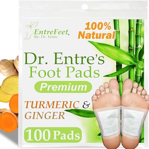 100 Turmeric & Ginger Foot Pads | Premium Pads to Feel Better, Sleep Better & Relieve Stress | Organic Foot Patches - görsel 2