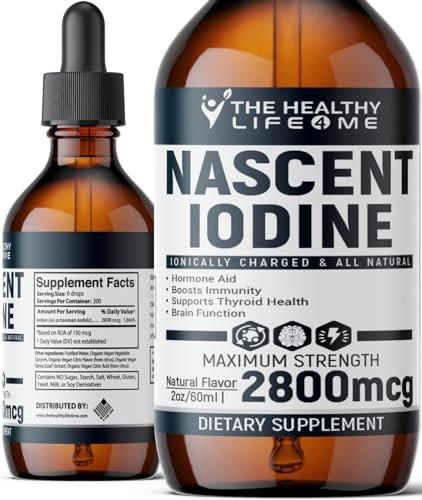 Nascent Iodine Supplement | 2800mcg | Potassium Iodide | Iodine Drops | 100% Vegan | Clear Color | Large 2oz - görsel 11