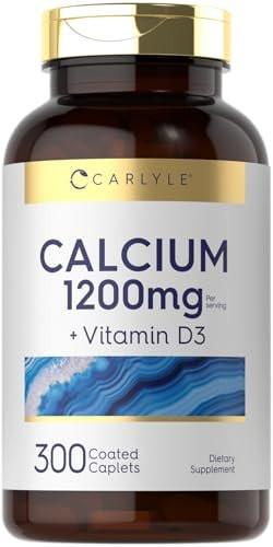 Carlyle Calcium 1200mg with Vitamin D3 | 300 Caplets | Non-GMO, Gluten Free, Vegetarian Supplement - görsel 11