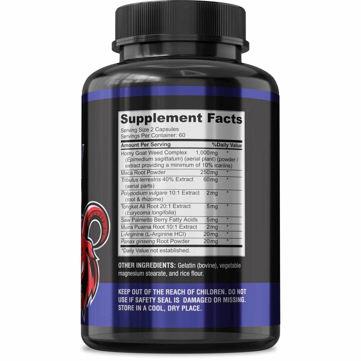 YUMMYVITE Horny Goat Weed Extra Strength - 120 Capsules with Maca, L-Arginine, Ginseng - Boost Desire, Performance, Stamina, Energy, Non-GMO Formula - görsel 11