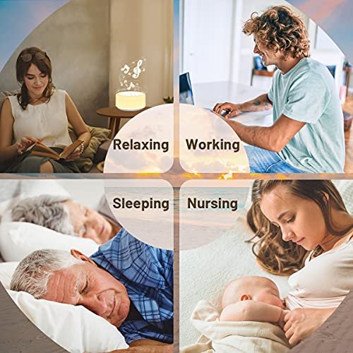 Soother Sleep Sound Machine Night Light White Noise Machine with 30 Soothing Sounds & 12 Color Night Lights for Baby Kids Adults Brown Noise Machine with Timer & Continuous Play for Home Travel Office - görsel 4