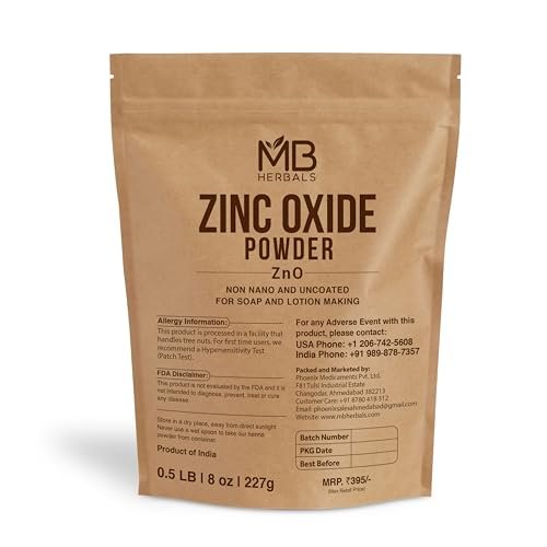 MB Herbals Zinc Oxide Powder 8 oz | Uncoated & Non-Nano | For DIY Sunscreen Lotion & Cream - görsel 7