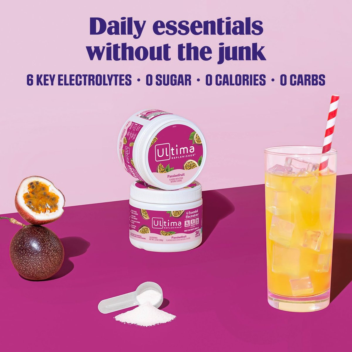 Ultima Replenisher Daily Electrolyte Powder – Plant-Based & Vegan: Made from plant-derived ingredients, suitable – Image 3