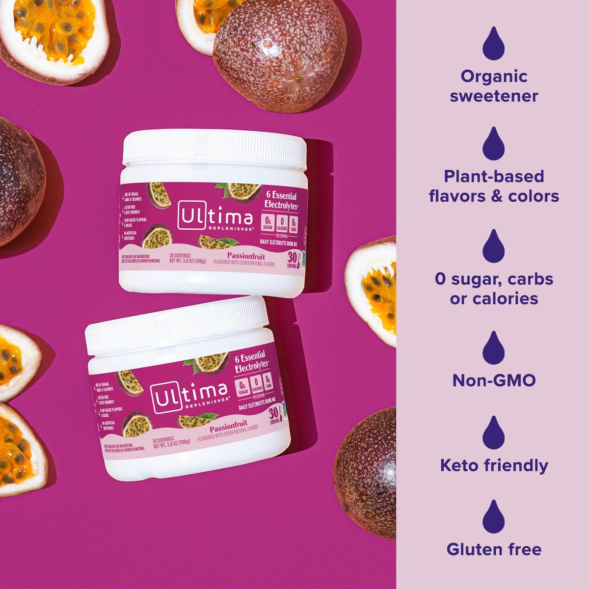 Ultima Replenisher Daily Electrolyte Powder – Individuals on keto, paleo, or low-carb diets who need electrolytes – Image 9