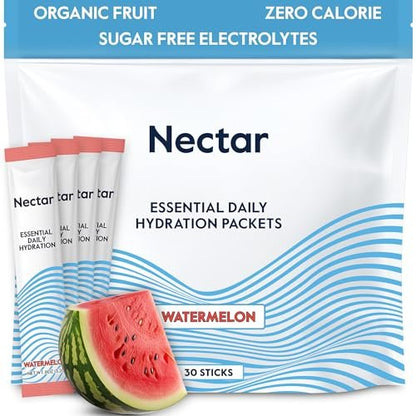 Nectar Hydration Packets - Electrolytes – Organic Fruit Flavors: Enjoy the natural taste of watermelon derived – Image 2