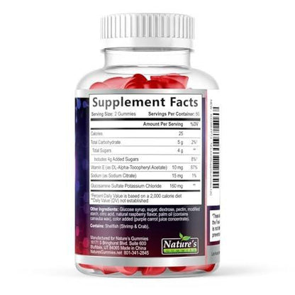 Joint Support Supplement - Extra Strength Glucosamine Gummy Supports Joints Health & Flexibility for Back, Knees, Hands - Natural Vitamin E Immune Support - Best Gummies for Women & Men - 120 Gummies