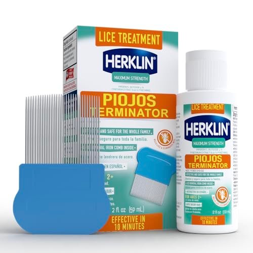 Herklin Lice Treatment Shampoo, Maximum Strength, Easy to Apply, 2 Fl Oz, Bottle - görsel 2