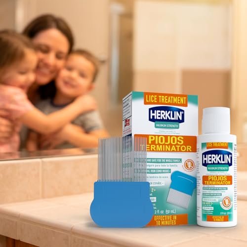 Herklin Lice Treatment Shampoo, Maximum Strength, Easy to Apply, 2 Fl Oz, Bottle - görsel 6