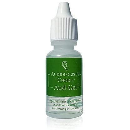 Audiologist's Choice AUD-Gel Earmold and Hearing Aid Lubricant 0.5oz Bottle - Lubricant Gel for Ear Plugs, Hearing Aids, Earmolds, and Other Earpieces