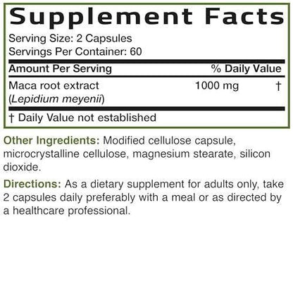 Bronson Maca Root Extra Lepidium Meyenii, Non-GMO, 120 Vegetarian Capsules