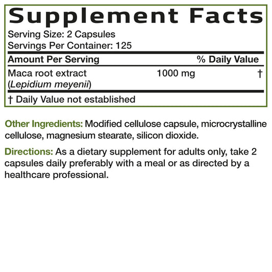Bronson Maca Root Extra Lepidium Meyenii, Non-GMO, 250 Vegetarian Capsules