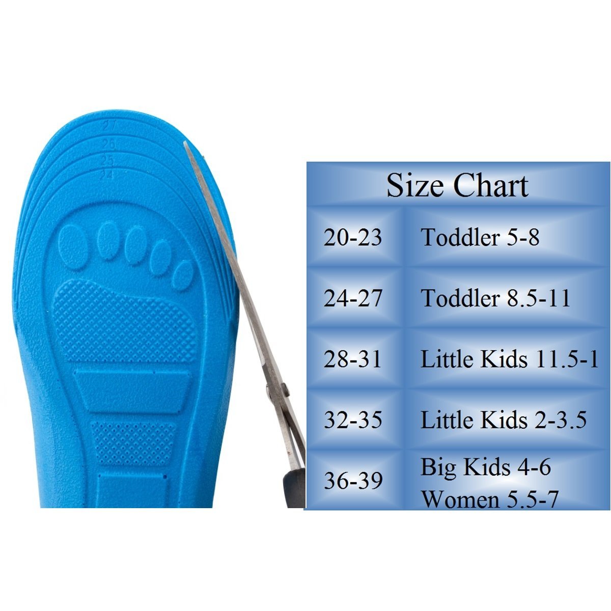 Childrens Comfort Insoles Kids Inserts for Arch Support and Comfort (36-39 | Big Kids 4-6.5) - görsel 4