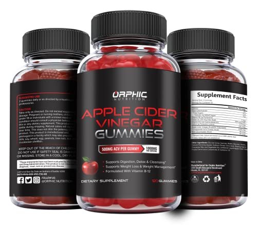 ORPHIC NUTRITION Apple Cider Vinegar Gummies 1000mg - Unfiltered ACV with Vitamin B12, Beetroot & Pomegranate (120 pcs) - görsel 11