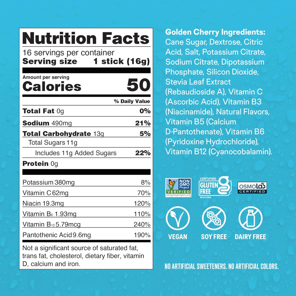 Liquid I.V. Hydration Multiplier - Golden – Vitamin Boost: Enriched with vitamins B3, B5, B6, B12, and vitamin C – Image 12