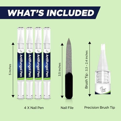 Footcure Antifungal Nail Treatment Pen – Extra Strength Toenail Fungus Treatment, 25% Undecylenic Acid for Toenails & Fingernails, Nail Fungus Repair Pen with Tea Tree & Oregano Oil, Made in USA