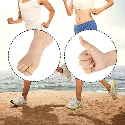 Toe Sleeve Protectors Toe Cushion Tube Soft Gel Corn Pads Protectors, 42PCS Toe Spacers for Bunion, Hammer Toe, Cushions Corns, Blisters, Calluses on Toes, Fingers, Feet, YEAJOIN (5 Size)