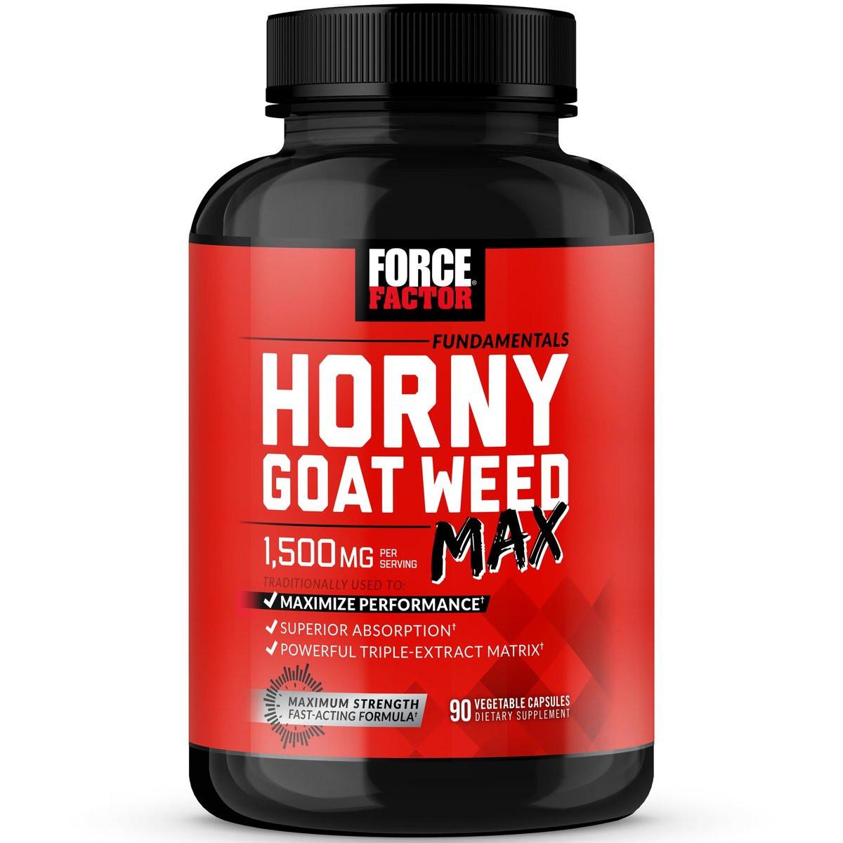 Force Factor Horny Goat Weed Max, Horny Goat Weed for Men and Women to Maximize Performance and Drive, Triple-Extract HGW Horny Goat Weed Herbal Supplement, 1500mg, 90 Capsules - görsel 2