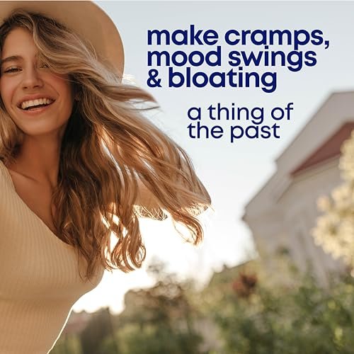 her own PMS, Supports PMS Symptoms, Promotes Positive Mood, Natural Hormone Balance, Helps Relieve Cramping, Hot Flashes Menopause Relief, Gluten and Soy Free, Vegan, 30 Capsules, 30 Servings - görsel 1