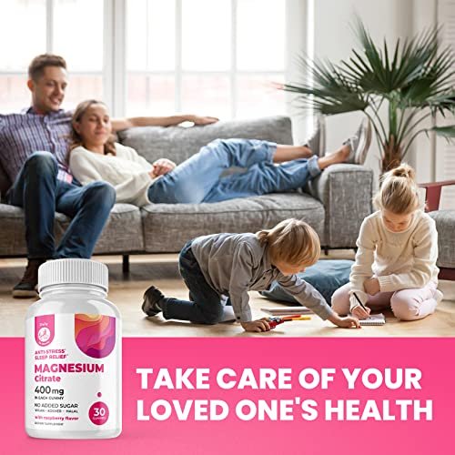 DR. MORITZ Magnesium Gummies for Adults - Sugar-Free Calm Magnesium Gummies - Supports a Healthy Stress Response - Raspberry Flavor - Non-GMO, 200 mg, 2 Pack (120 Count) - görsel 9