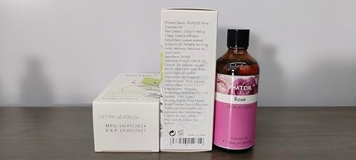 PHATOIL 3.38FL.OZ Rose Essential Oil with Glass Dropper, for Aromatherapy Diffusers, Humidifiers, Great for DIY Candle and Soap Making, Huge 100ML Bottle - görsel 12