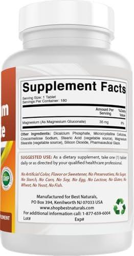 Best Naturals Calcium Magnesium Zinc with Vitamin D3, 300 Tablets - Calcium 1000 mg, Magnesium 400 mg, Zinc 25 mg & D3 600 IU per Serving (3 Tablets) - görsel 5