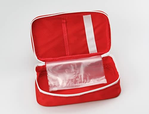 TOPASION Portable Empty First Aid Kit Bag, Travel Medicine Pouch, Small Medical Bag (Red) - görsel 4