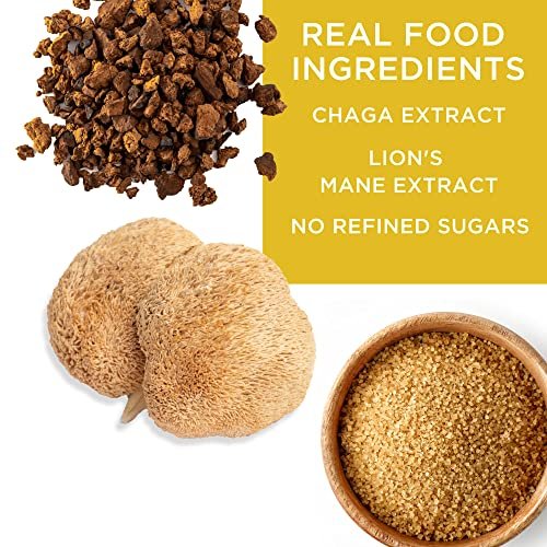 Laird Superfood Functional Protein Bars – Protein Bar but Better with Real Ingredients, Functional Mushrooms 10g Plant-Based Protein, 6g Fiber - Non-GMO - Lemon Almond, 10 Count (Pack of 1) - görsel 3