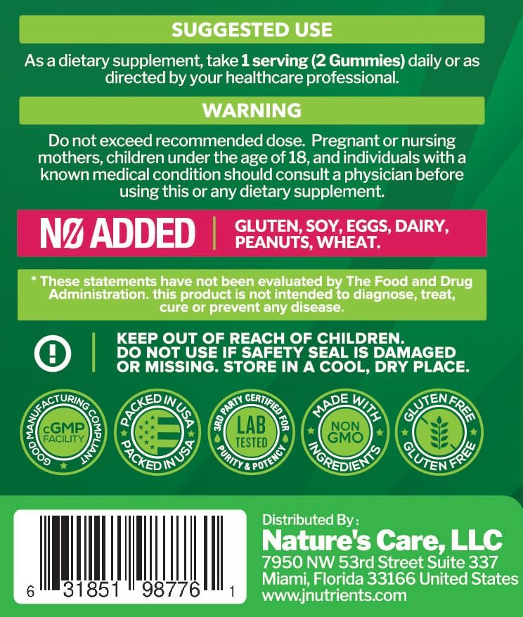 Sea Moss 3000mg Gummies with Bladderwrack and Burdock Root - Natural Irish Sea Moss Superfood for Immune, Thyroid and Detox Support - Extra Strength for Men & Women - Gluten-Free, Vegan - 60 Gummies - görsel 9