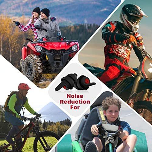 Motorcycle Ear Plugs for Wind Noise Reduction, 2 Pairs Reusable Motorcycle Accessories - Moto Earplugs, Soft Comfortable Hearing Protection for Motorbike, Touring, Racing, Riding - 25dB, Biker Gifts - görsel 1