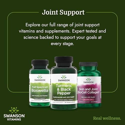 Swanson Premium Turmeric & Black Pepper Antioxidant Supplement for Active Adults Seeking Joint, Digestion, and Circulation Support - Non-GMO, Organic (90 Vegan Capsules) - görsel 12