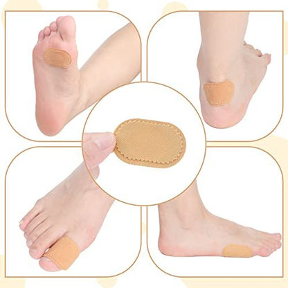 Funtery 30 Pcs Foot Callus Cushion Toe Cushions Pad Foot Protector Pads Corn Mat Patches Shoe Accessories for Women Men Fabric Feet Heel Toe Protector Pads