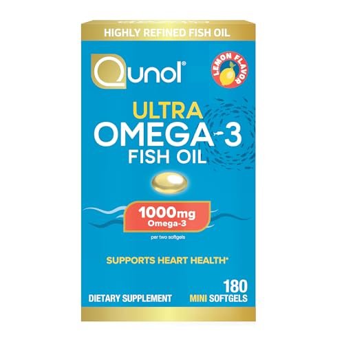 Qunol Fish Oil Omega 3 Mini Softgels, 1000mg – Easy to Swallow Minis: The mini softgel design is 40% smaller than – Image 3