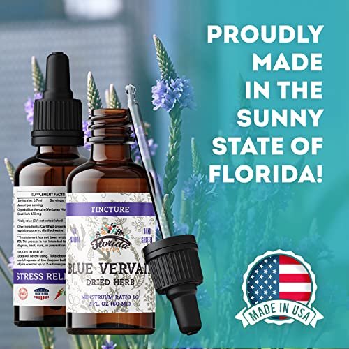 Blue Vervain Herb Organic Extract – Organic Blue Vervain Herb – Natural Vervain Supplement for Men & Women – Made in USA - 2 oz - görsel 5